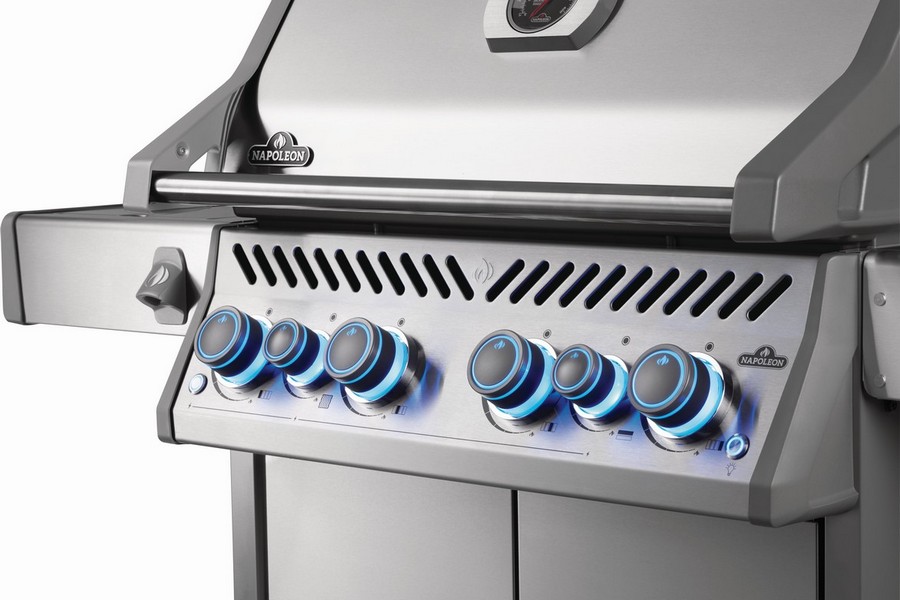 Podświetlane pokrętła grilla Napoleon Prestige 500 INOX