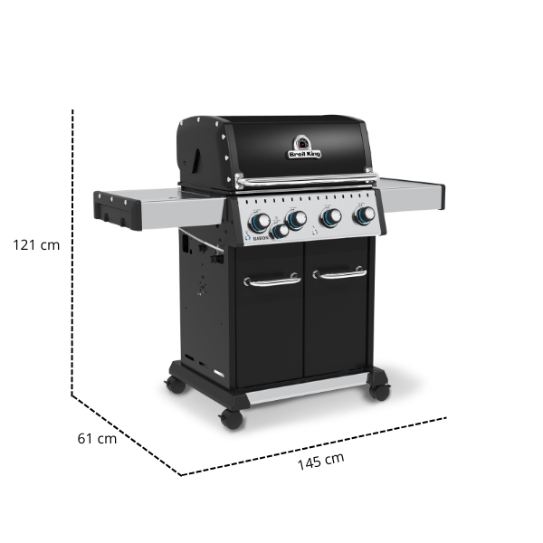 Wymiary grilla gazowego Broil King Baroon 440