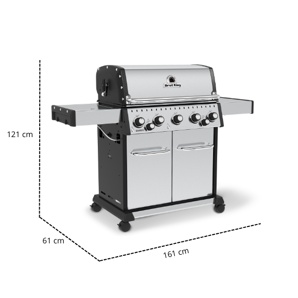 Wymiary grilla gazowego Broil King Baroon 590