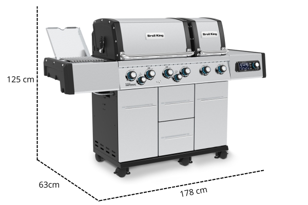 Wymiary grilla gazowego Broil King Imperial 690