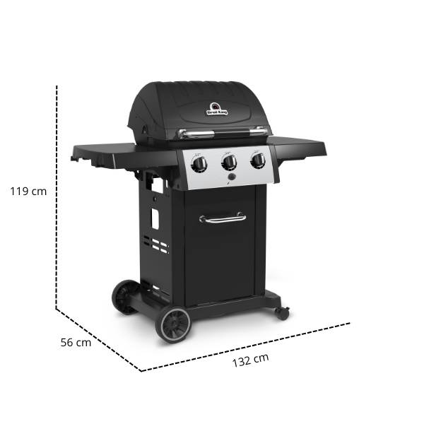 Wymiary grilla gazowego Broil King Royal 390