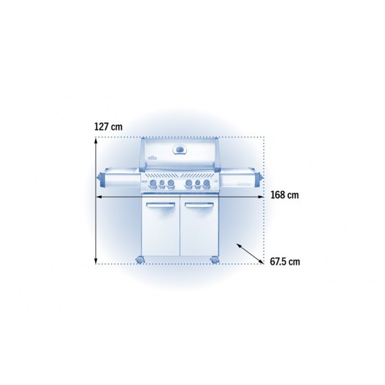 Napoleon Prestige 500 z palnikiem do steków i rożna
